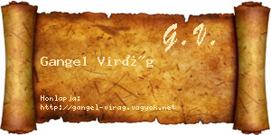 Gangel Virág névjegykártya